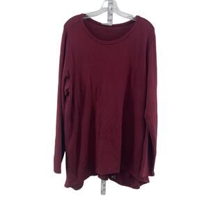 NWT Soul Cake Women's Red Long Sleeve Round Neck Blouse Top Size 1X